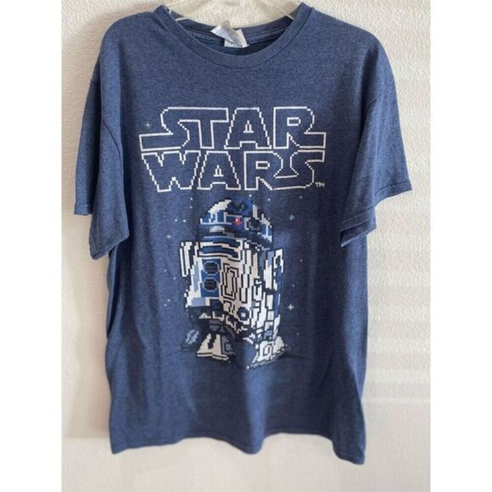 Star Wars R2-D2 Men's M Blue Graphic T-Shirt Short Sleeve Crew Neck